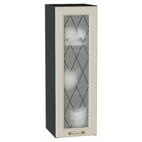 Шкаф верхний с 1-ой остекленной дверцей Ницца Агат/Graphite 920*300*318