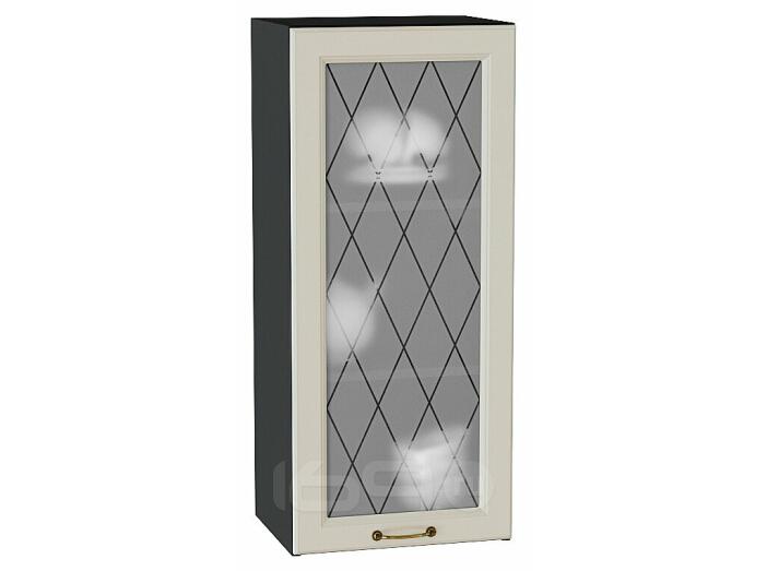 Шкаф верхний с 1-ой остекленной дверцей Ницца Агат/Graphite 920*400*318