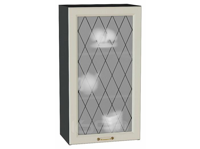 Шкаф верхний с 1-ой остекленной дверцей Ницца Агат/Graphite 920*500*318