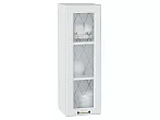 Шкаф верхний с 1-ой остекленной дверцей Ницца Белый/Белый 920*300*318