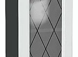 Шкаф верхний с 1-ой остекленной дверцей Ницца Белый/Graphite 716*300*318
