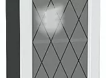 Шкаф верхний с 1-ой остекленной дверцей Ницца Белый/Graphite 716*400*318