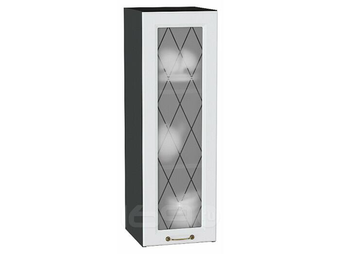 Шкаф верхний с 1-ой остекленной дверцей Ницца Белый/Graphite 920*300*318