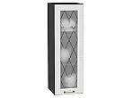 Шкаф верхний с 1-ой остекленной дверцей Ницца Белый/Graphite 920*300*318
