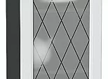 Шкаф верхний с 1-ой остекленной дверцей Ницца Белый/Graphite 920*400*318