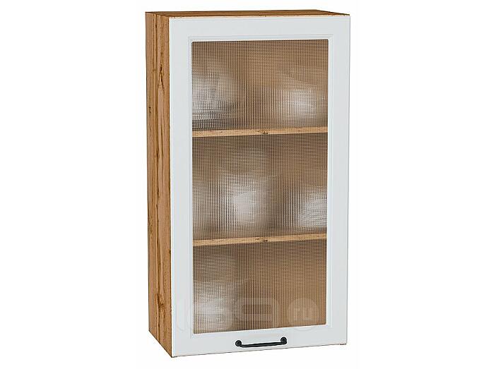 Шкаф верхний с 1-ой остекленной дверцей Ницца Blanco/Дуб Вотан 920*500*318