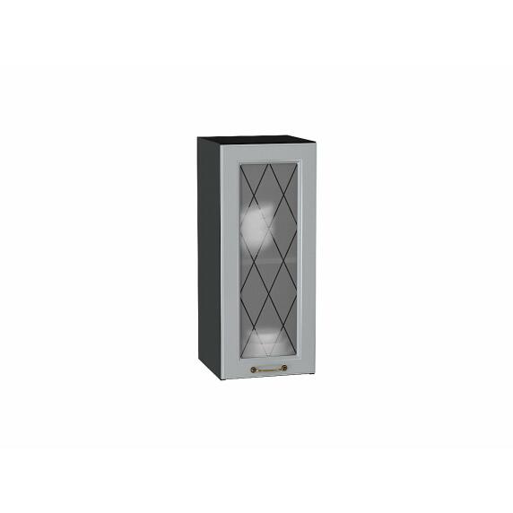 Шкаф верхний с 1-ой остекленной дверцей Ницца Графит/Graphite 716*300*318