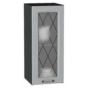 Шкаф верхний с 1-ой остекленной дверцей Ницца Графит/Graphite 716*300*318