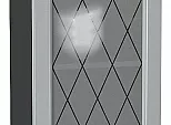 Шкаф верхний с 1-ой остекленной дверцей Ницца Графит/Graphite 716*400*318
