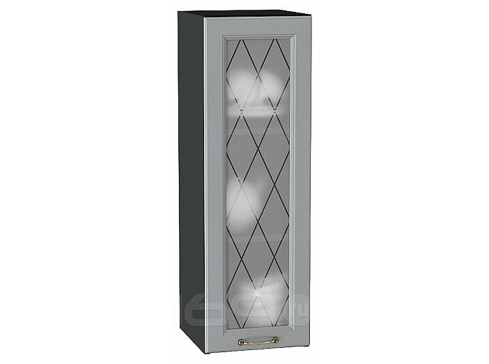 Шкаф верхний с 1-ой остекленной дверцей Ницца Графит/Graphite 920*300*318