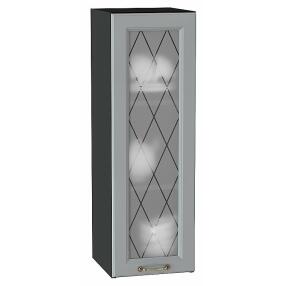 Шкаф верхний с 1-ой остекленной дверцей Ницца Графит/Graphite 920*300*318