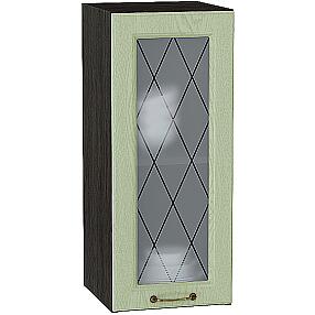 Шкаф верхний с 1-ой остекленной дверцей Ницца В 300 Дуб оливковый-Венге