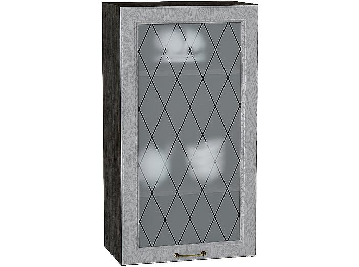 Шкаф верхний с 1-ой остекленной дверцей Ницца В 509 Дуб серый-Венге