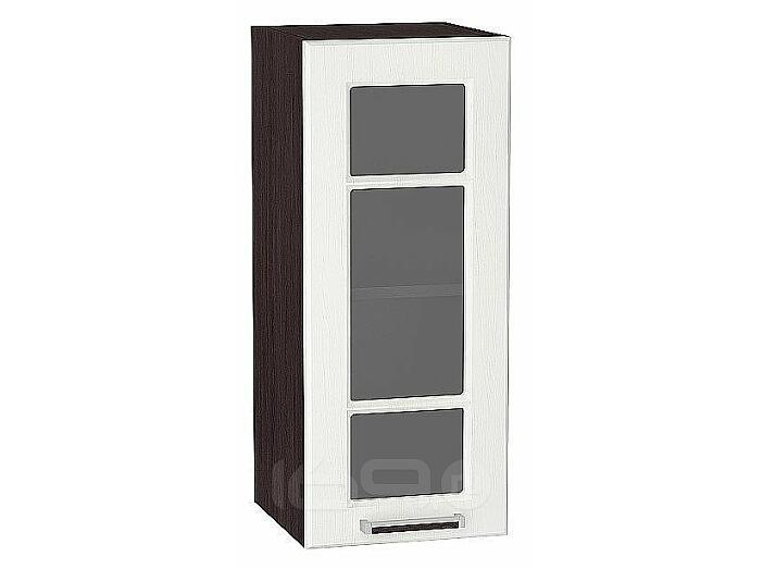 Шкаф верхний с 1-ой остекленной дверцей Прага Белое дерево Graphite 920*300*318