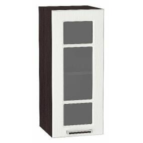 Шкаф верхний с 1-ой остекленной дверцей Прага Белое дерево Graphite 920*300*318