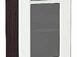Шкаф верхний с 1-ой остекленной дверцей Прага Белое дерево Graphite 920*300*318
