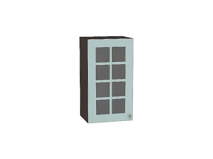 Шкаф верхний с 1-ой остекленной дверцей Прованс В 409 Голубой-Венге 