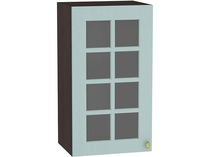 Шкаф верхний с 1-ой остекленной дверцей Прованс В 400 Голубой-Венге