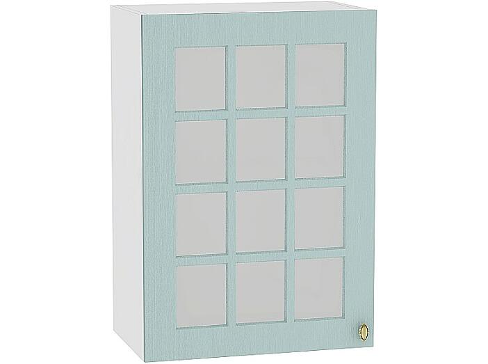 Шкаф верхний с 1-ой остекленной дверцей Прованс В 509 Голубой-Белый 