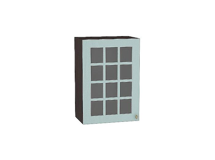 Шкаф верхний с 1-ой остекленной дверцей Прованс В 509 Голубой-Венге 