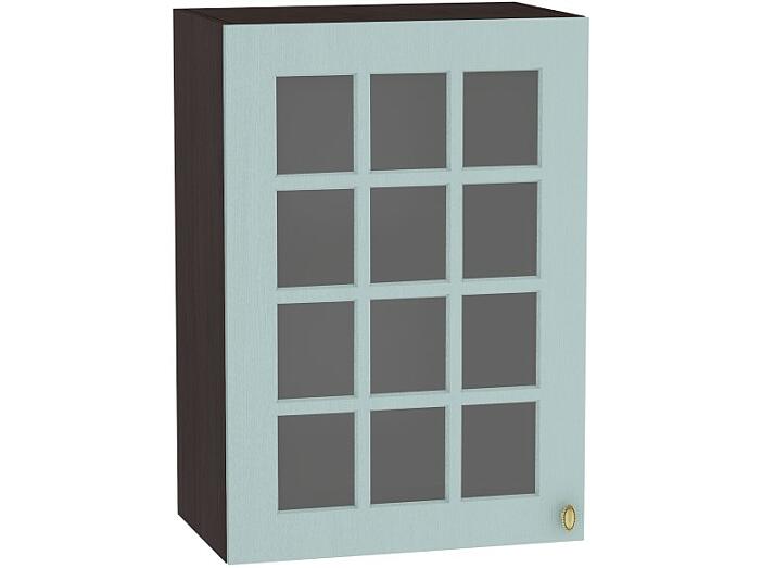 Шкаф верхний с 1-ой остекленной дверцей Прованс В 500 Голубой-Венге