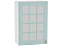 Шкаф верхний с 1-ой остекленной дверцей Прованс В 500 Голубой-Белый