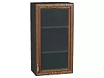 Шкаф верхний с 1-ой остекленной дверцей Шале Brown Dreamline Graphite 920*500*320