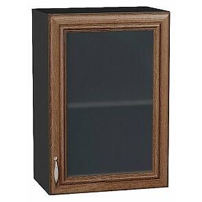 Шкаф верхний с 1-ой остекленной дверцей Шале Brown Dreamline Graphite 716*500*320