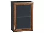 Шкаф верхний с 1-ой остекленной дверцей Шале Brown Dreamline Graphite 716*500*320