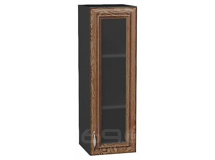 Шкаф верхний с 1-ой остекленной дверцей Шале Brown Dreamline Graphite 920*300*320