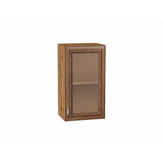 Шкаф верхний с 1-ой остекленной дверцей Шале Brown Dreamline Дуб Вотан 716*400*320