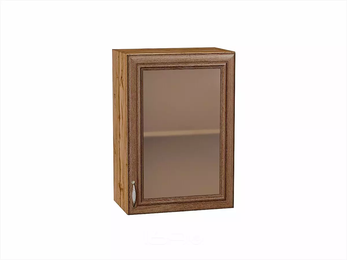 Шкаф верхний с 1-ой остекленной дверцей Шале Brown Dreamline Дуб Вотан 716*500*320