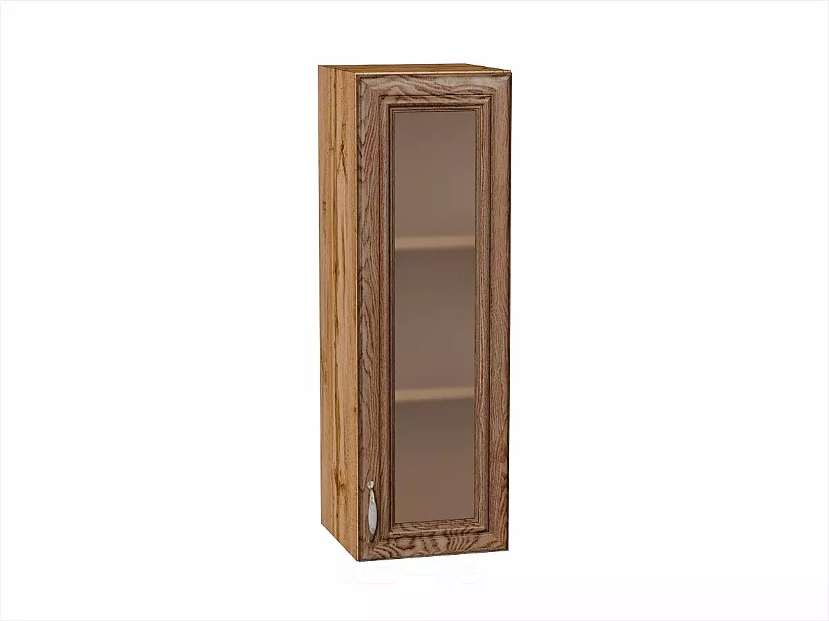 Шкаф верхний с 1-ой остекленной дверцей Шале Brown Dreamline Дуб Вотан 920*300*320