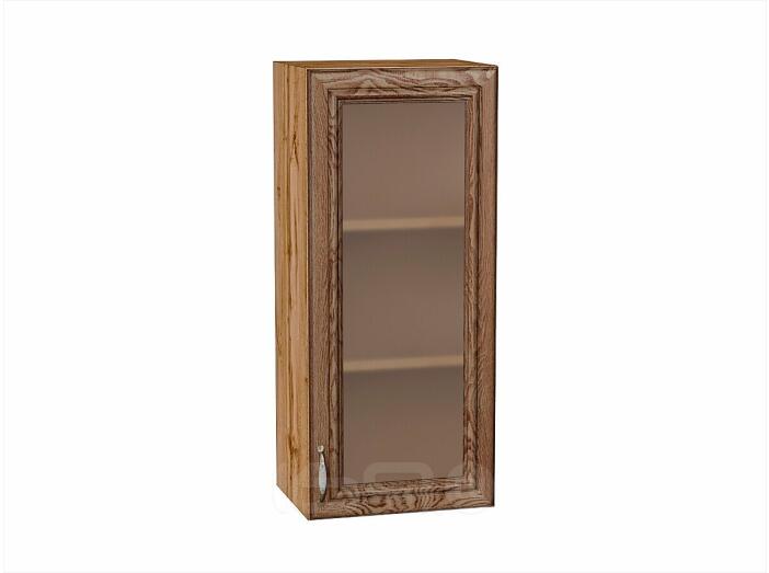 Шкаф верхний с 1-ой остекленной дверцей Шале Brown Dreamline Дуб Вотан 920*400*320