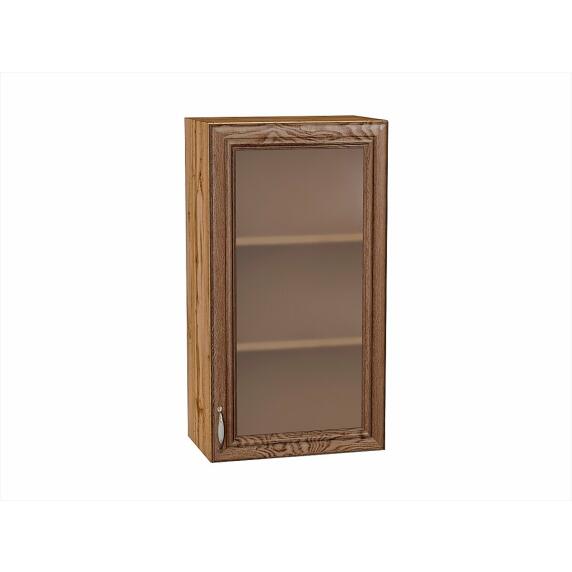 Шкаф верхний с 1-ой остекленной дверцей Шале Brown Dreamline Дуб Вотан 920*500*320