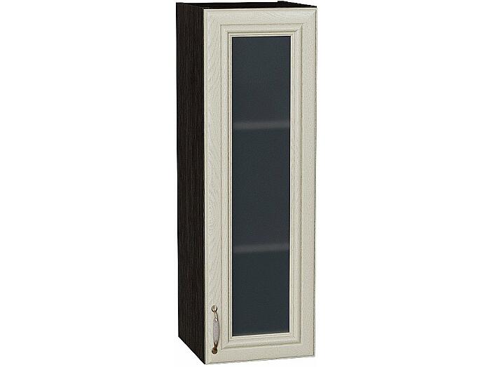 Шкаф верхний с 1-ой остекленной дверцей Шале В 309 Ivory-Венге