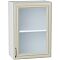 Шкаф верхний с 1-ой остекленной дверцей Шале В 500 Ivory-Белый