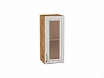 Шкаф верхний с 1-ой остекленной дверцей Шале White Dreamline Дуб Вотан 716*300*320