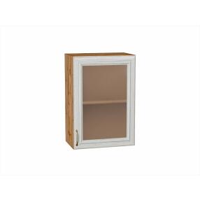 Шкаф верхний с 1-ой остекленной дверцей Шале White Dreamline Дуб Вотан 716*500*320