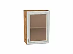 Шкаф верхний с 1-ой остекленной дверцей Шале White Dreamline Дуб Вотан 716*500*320