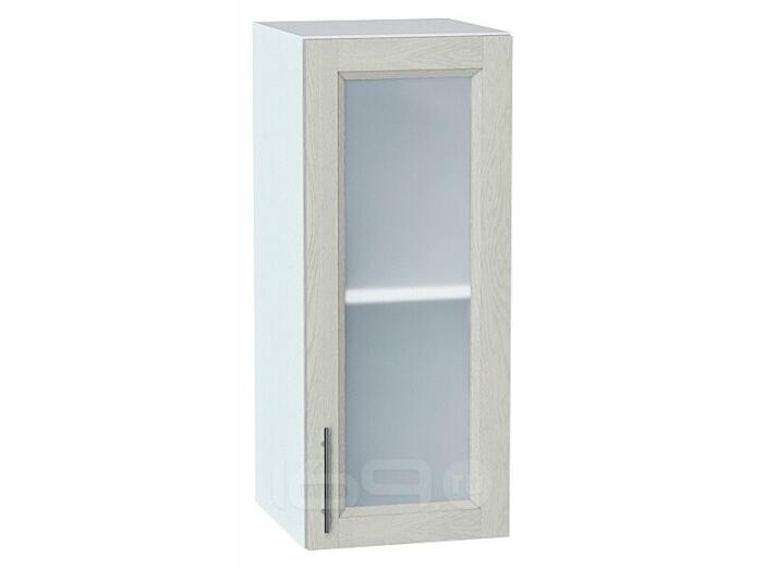 Шкаф верхний с 1-ой остекленной дверцей Сканди Cappuccino Softwood Белый 716*300*320