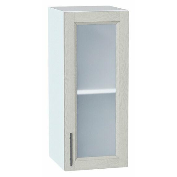 Шкаф верхний с 1-ой остекленной дверцей Сканди Cappuccino Softwood Белый 716*300*320