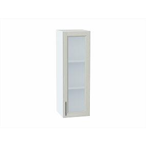 Шкаф верхний с 1-ой остекленной дверцей Сканди Cappuccino Softwood Белый 920*300*320
