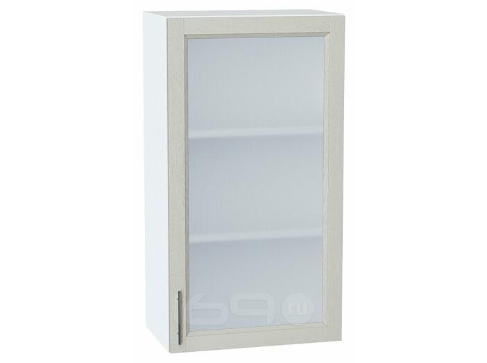 Шкаф верхний с 1-ой остекленной дверцей Сканди Cappuccino Softwood Белый 920*500*320