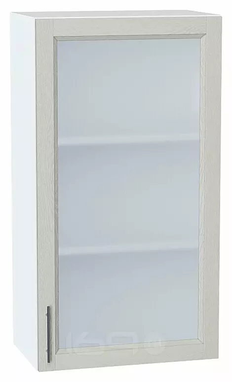 Шкаф верхний с 1-ой остекленной дверцей Сканди Cappuccino Softwood Белый 920*500*320