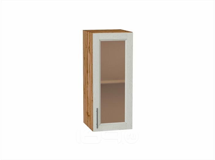 Шкаф верхний с 1-ой остекленной дверцей Сканди Cappuccino Softwood Дуб Вотан 716*300*320