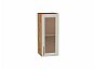 Шкаф верхний с 1-ой остекленной дверцей Сканди Cappuccino Softwood Дуб Вотан 716*300*320