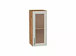 Шкаф верхний с 1-ой остекленной дверцей Сканди Cappuccino Softwood Дуб Вотан 716*300*320