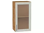 Шкаф верхний с 1-ой остекленной дверцей Сканди Cappuccino Softwood Дуб Вотан 716*400*320