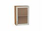 Шкаф верхний с 1-ой остекленной дверцей Сканди Cappuccino Softwood Дуб Вотан 716*500*320